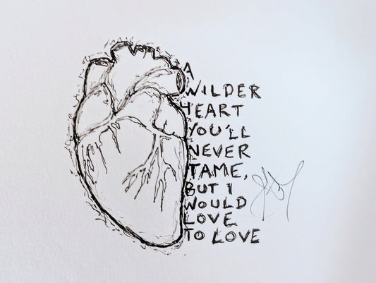 Custom Lyric Illustration - One of a kind - Signed