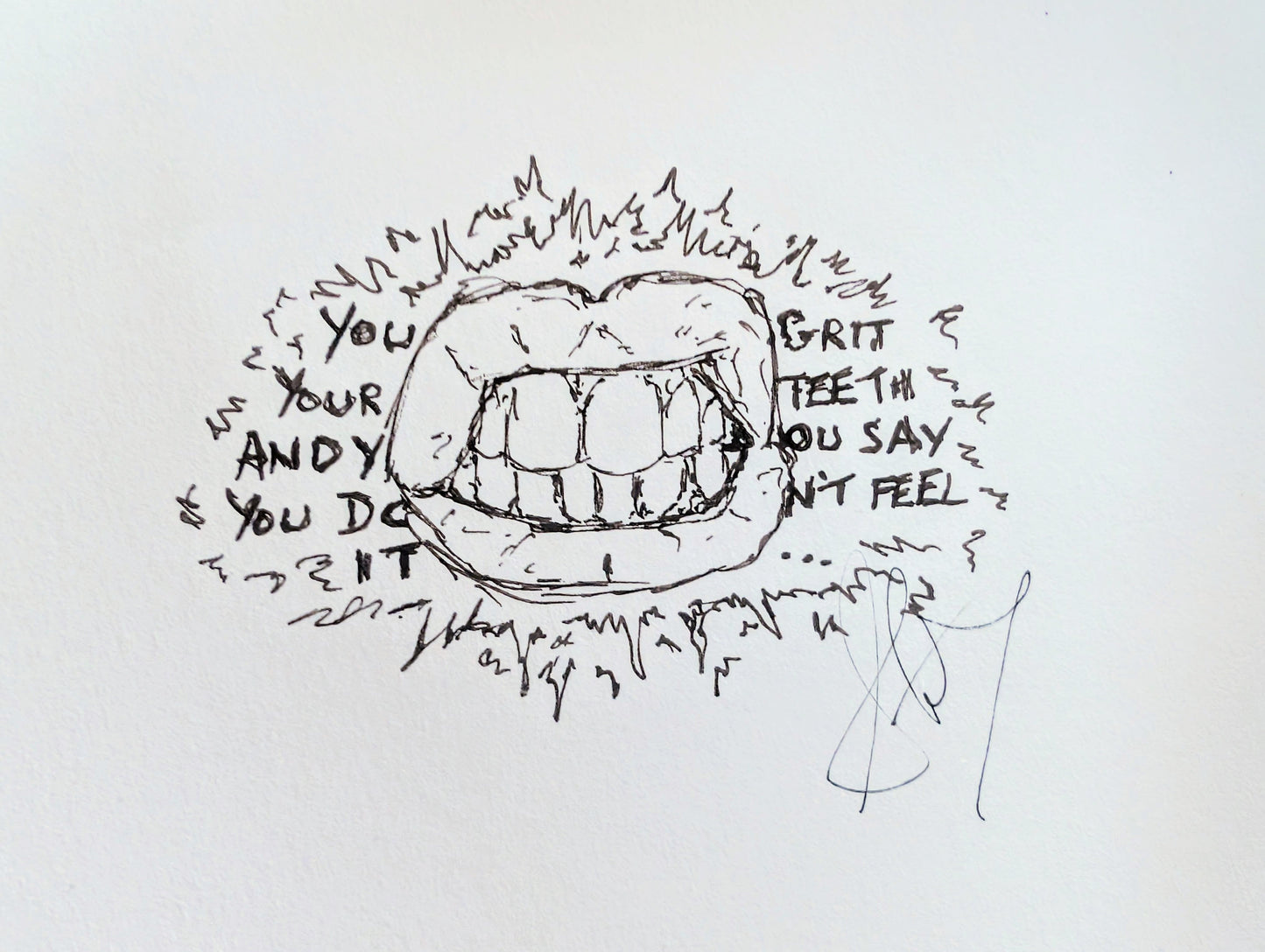 Custom Lyric Illustration - One of a kind - Signed