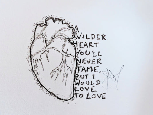 Custom Lyric Illustration - One of a kind - Signed