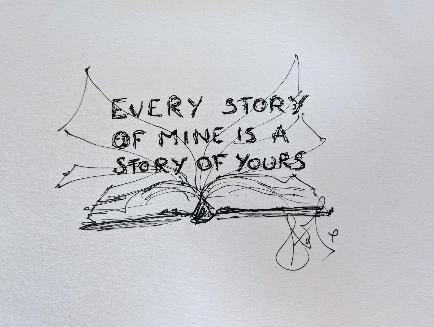 Custom Lyric Illustration - One of a kind - Signed
