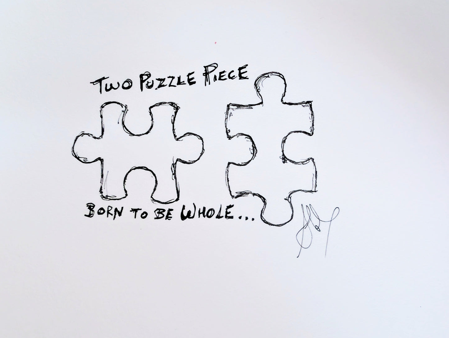 Custom Lyric Illustration - One of a kind - Signed