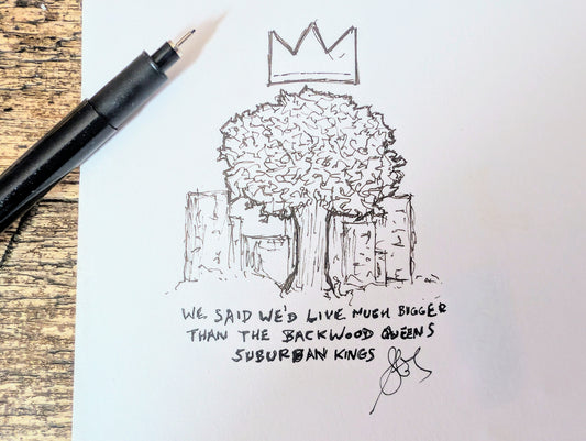 Custom Lyric Illustration - One of a kind - Signed